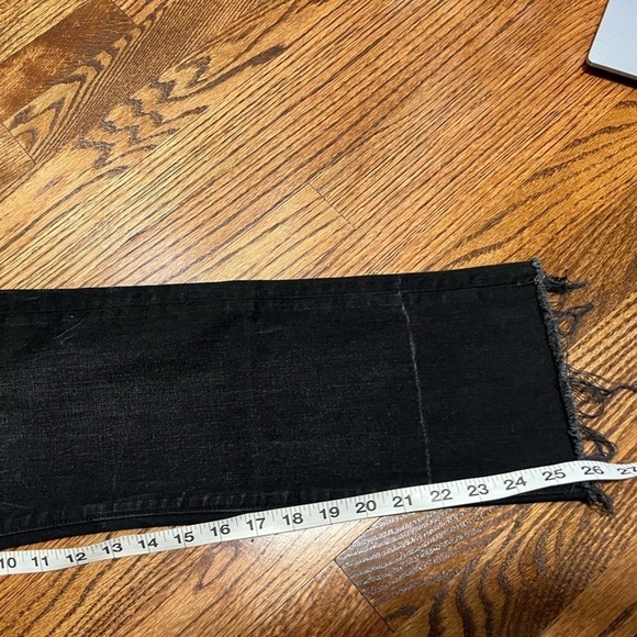 Polo Ralph Lauren | The Waverly Straight‎ High Rise Crop Black Distressed Sz 28 - Picture 8 of 8